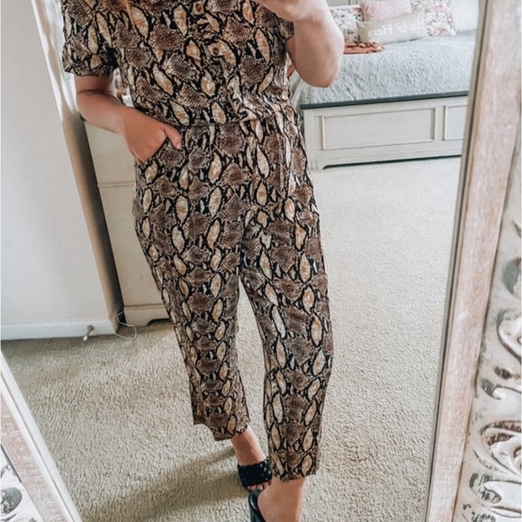 Snakeskin Jumpsuit NWT - Picture 2 of 2